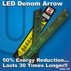 K902-105 All Yellow LED Replacement Board for Denom Panel on IGT GK Upright or I-Game Slot Machines