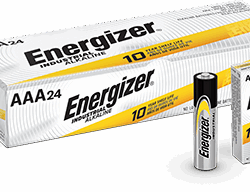 Energizer EN92 Industrial AAA Battery, 24/pk