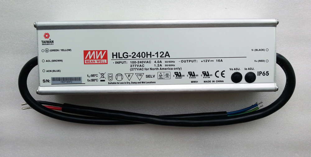 HLG-240H-12A 240W Switching LED Power Supply, Dimmable