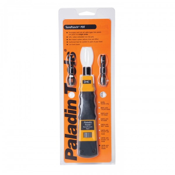 Paladin PA3579 SurePunch Punchdown Tool with 110 66 Blades Kiesub