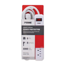 Prime PB802126 6-Outlet 1000J Surge Protector Strip
