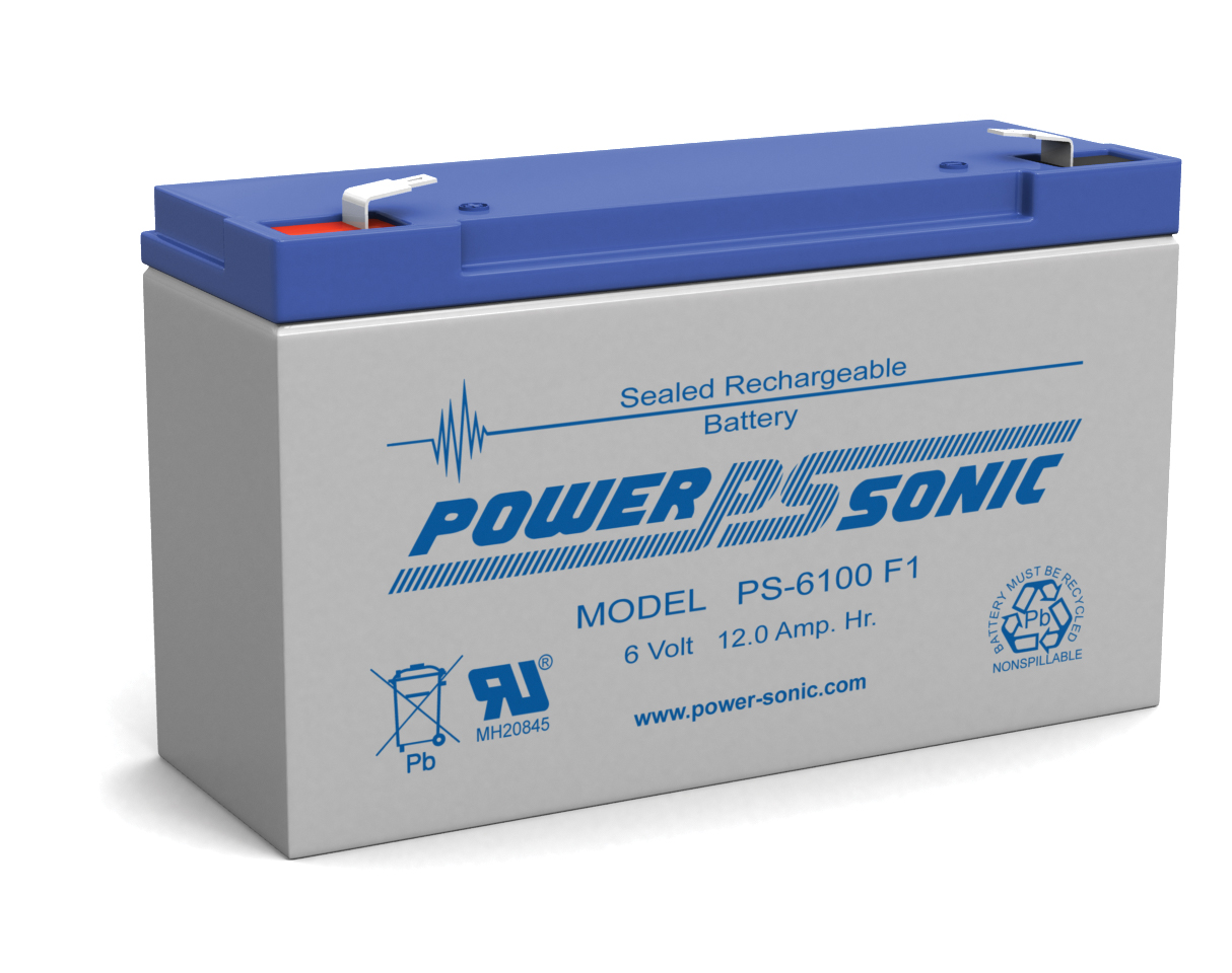 Powersonic PS-6100-F2 6V 12AH F2 Battery