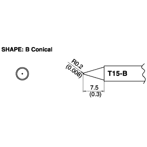 Hakko T15-B Conical Solder Tip