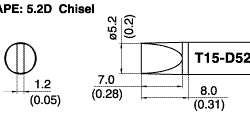 Hakko T15-D52 Chisel Solder Tip