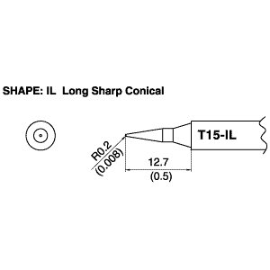 Hakko T15-IL Conical Solder Tip