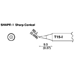 Hakko T15-I Conical Solder Tip