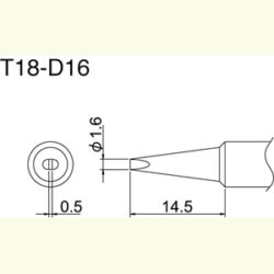 Hakko T18-D16 Solder Tip