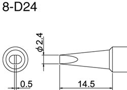 Hakko T18-D24 Solder Tip