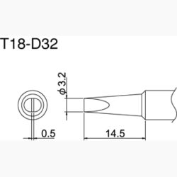 Hakko T18-D32 Solder Tip