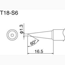 Hakko T18-S6 Solder Tip