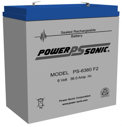 Powersonic PS-6360-F2 6V 35AH Battery