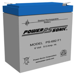 Powersonic PS-682F F1 6V 9.0AH Battery