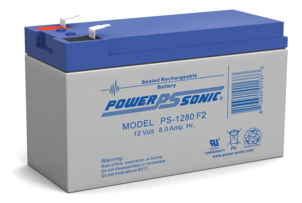 Powersonic PS-1280-F2 12V 8.0AH Battery