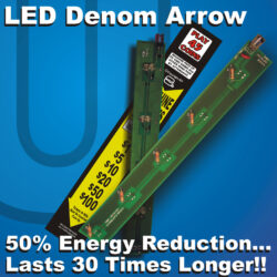 K902-106 All White LED Replacement Board for Denom Panel on IGT GK Upright or I-Game Slot Machines,