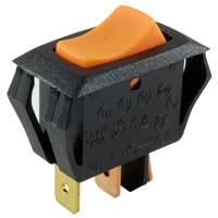 NTE 54-064 SWITCH ROCKER ILLUMINATED MINIATURE SNAP-IN SPST OFF-NONE-ON 16A 125VAC