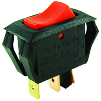 NTE 54-065 SWITCH ROCKER ILLUMINATED MINIATURE SNAP-IN SPST OFF-NONE-ON 16A 125VAC