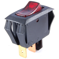 NTE 54-517 SWITCH ROCKER ILLUMINATED MINIATURE SNAP-IN SPST OFF-NONE-ON 16A