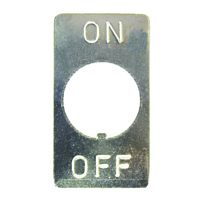 NTE 54-903 HARDWARE INDICATOR ON-OFF PLATE STAINLESS STEEL