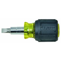 Klein Tools 32561 Stubby Screwdriver/Nut Driver with Cushion Grip 6 in 1 Tool