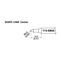 Hakko T15-SB05 Conical Tip