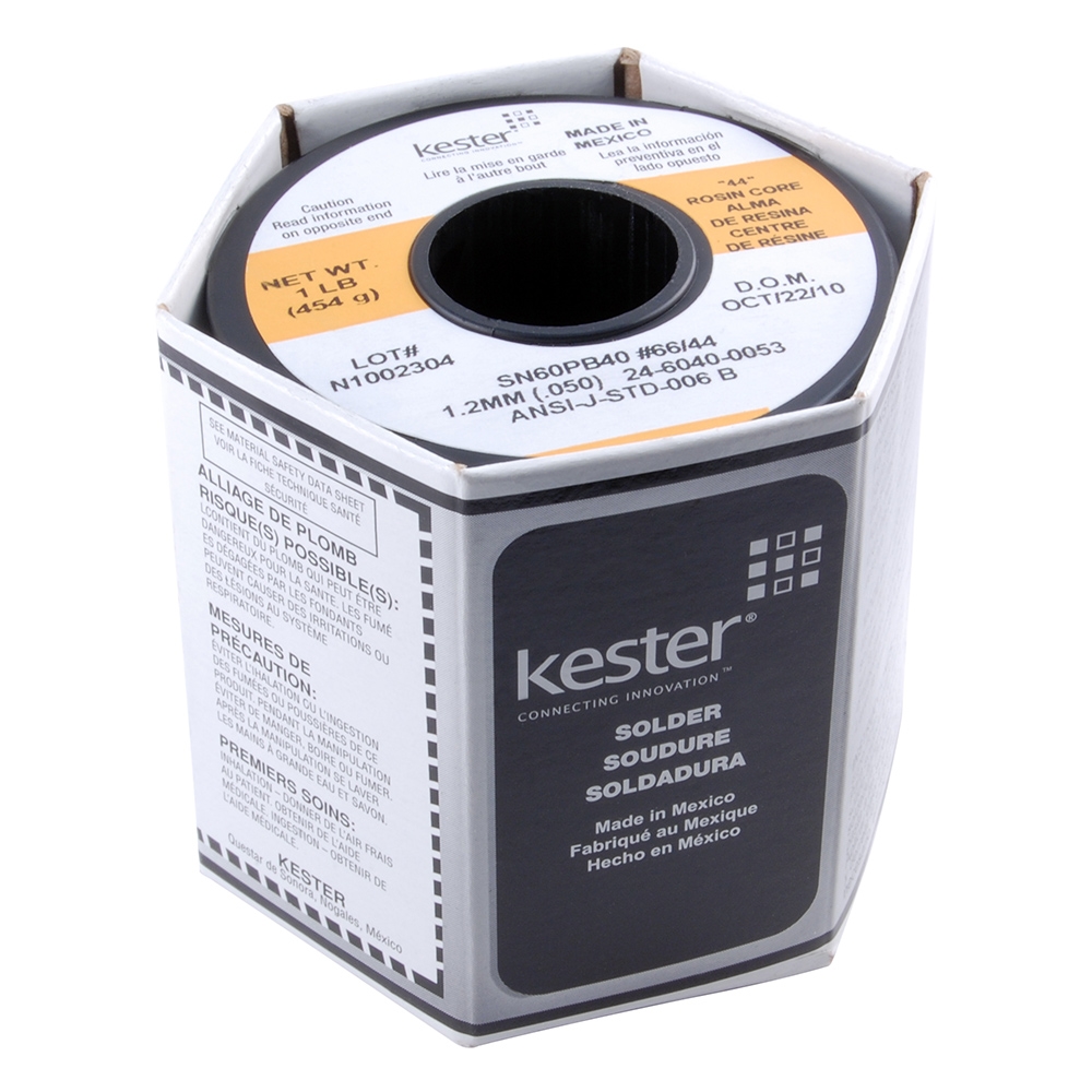 .050 Diameter Solder 24-6040-0053 Kester 44 Rosin Core Solder 60/40 .050" 1 lb. 