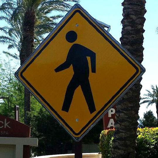 Yellow LED Flashing Pedestrian Crossing Sign