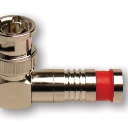 Platinum Tools BNC-Type Right Angle Nickel SealSmart Coaxial Compression Connectors RG 59 Red