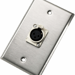 Neutrik 103F Single Gang Wallplate With One NC3FD-L-1 Receptacle