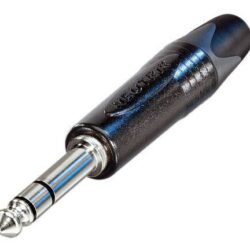 Neutrik NP3X-BAG 3 Pole 1/4" Professional Phone Plug, Nickel Contacts, Black Shell, PX Series