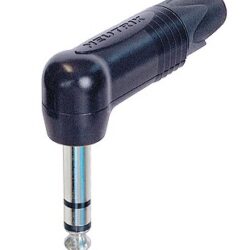 Neutrik NP3RX-BAG 3 Pole 1/4" Professional Phone Plug, Nickel Contacts, Black Shell, RX Series