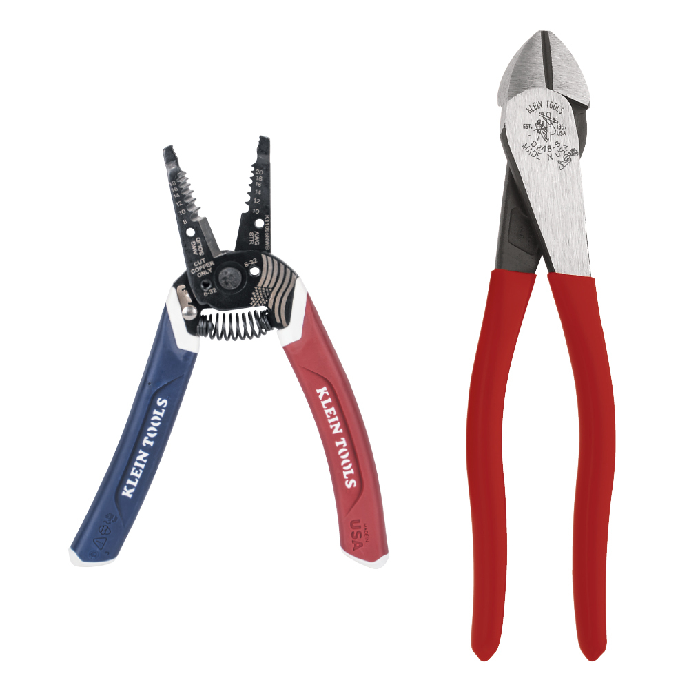 Klein Tools 94156 American Legacy Diagonal Plier and Klein-Kurve Wire Stripper / Cutter