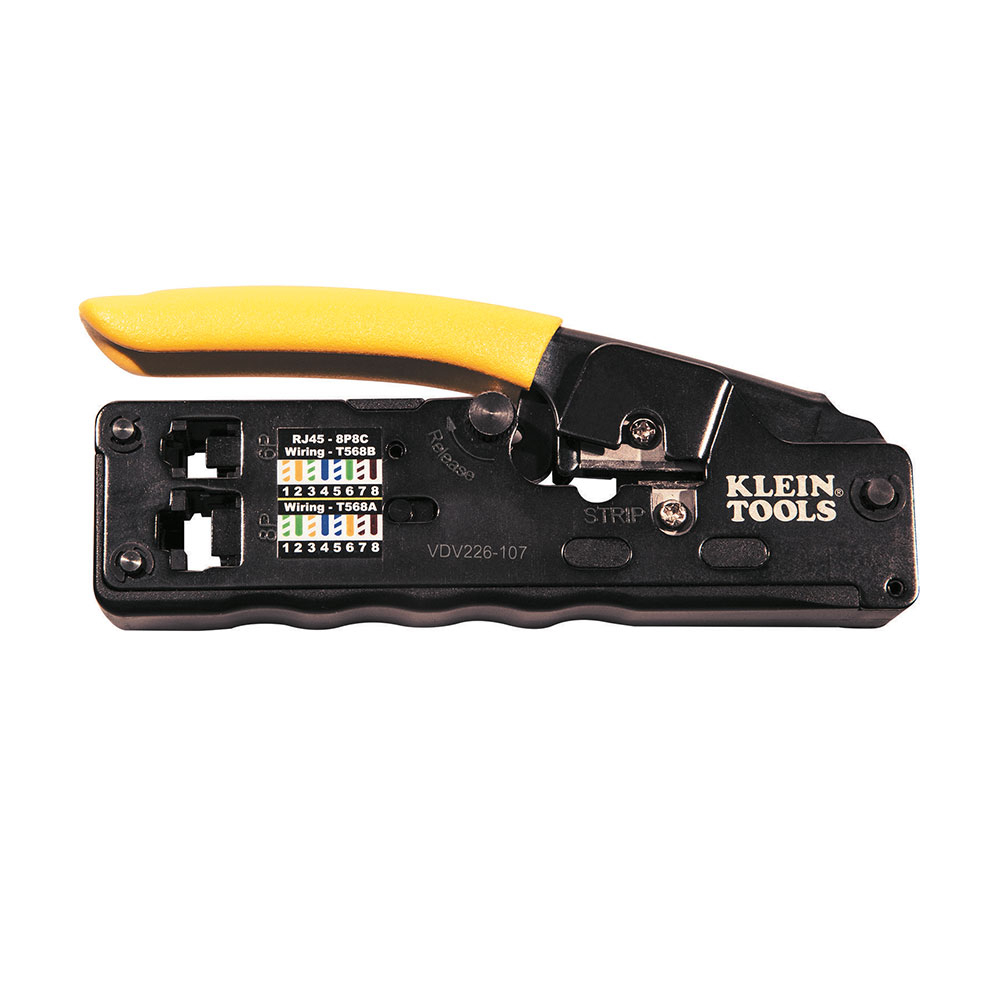 Klein Tools VDV226-107 Ratcheting Data Cable Crimper / Stripper / Cutter
