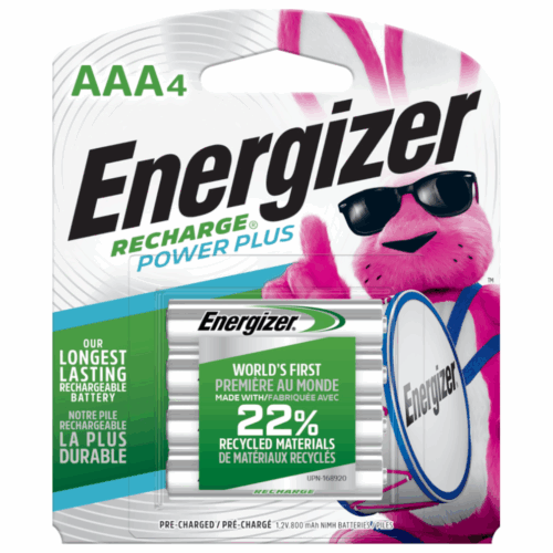 Energizer NH12BP-4 Power Plus Rechargeable AAA Batteries 4 Pack