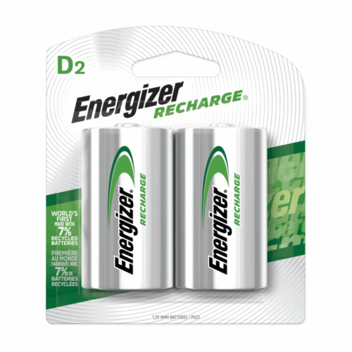 Energizer NH50BP-2 Universal Rechargeable D Batteries 2 Pack