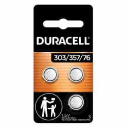 Duracell D303/357/76B3PK Silver Oxide Button Battery 3 Pack