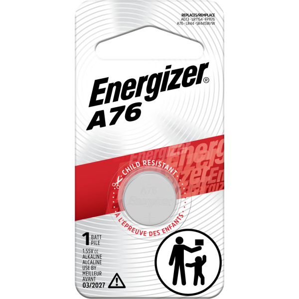 Energizer A76BP 1.5V Miniature Alkaline Button Batteries