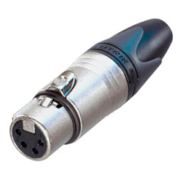 Neutrik NC4FXX 4 Pole Female Cable Connector, Nickel Housing, Silver Contacts