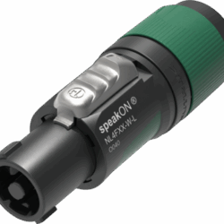 Neutrik NL4FXX-W-L 4 Pole SpeakON Cable Connector, Screw Terminal Assembly, Chuck Type Strain Relief