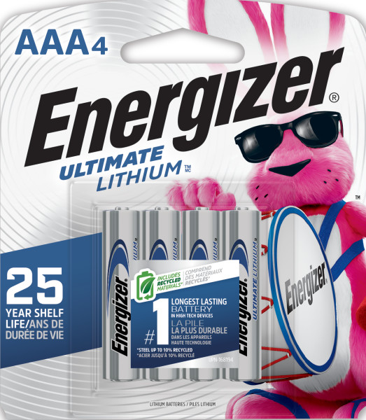 Energizer L92SBP-4 Lithium AAA Batteries 4 Pack