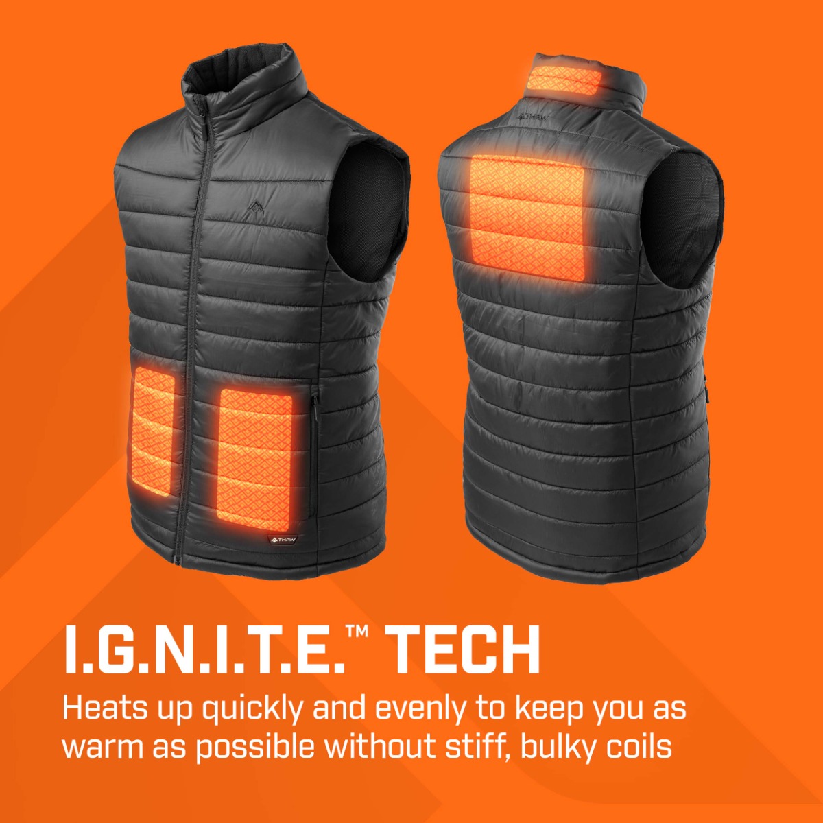 THAW Rechargeable Men's Heated Vest - Image 3