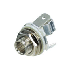 Neutrik NYS229 1/4" Open Jack, Mono 2 Pole, With Washer And Nut, 0.205" Faston Tabs