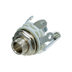 Neutrik NYS230 1/4" Open Jack, Stereo 3 Pole, With Washer And Nut, 0.205" Faston Tabs
