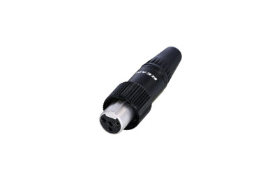 Neutrik RT4FCT-B 4 Pole Female TINY XLR Cable Connector, Screw Locking