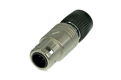 Neutrik OSC8M-NI 8 Pole Male Cable Connector, Chuck Type Strain Relief, Solder Contacts, 180° Coding, Nickel Housing