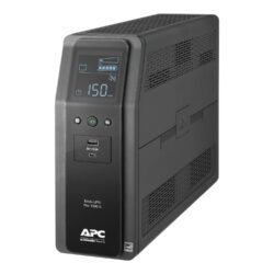 APC BR1500MS2 Back-UPS Pro, 1500VA/900W, Tower, 120V, 10x NEMA 5-15R outlets, AVR, USB Type A + C ports, LCD, User Replaceable Battery
