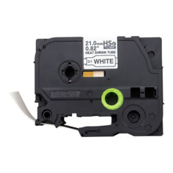Brother HSE251EG Black on White 3:1 Heat Shrink Tubing