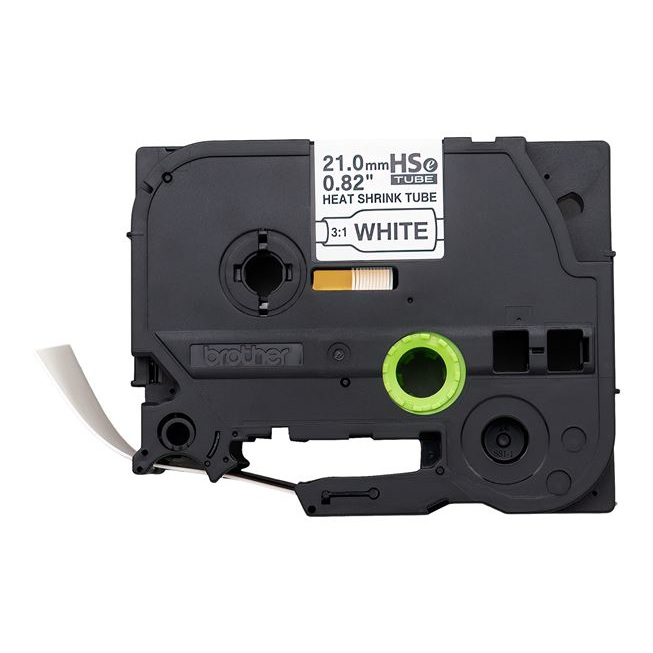 Brother HSE251EG Black on White 3:1 Heat Shrink Tubing