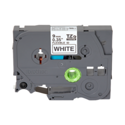 Brother TZeFX221 Black on White Flexible ID Tape