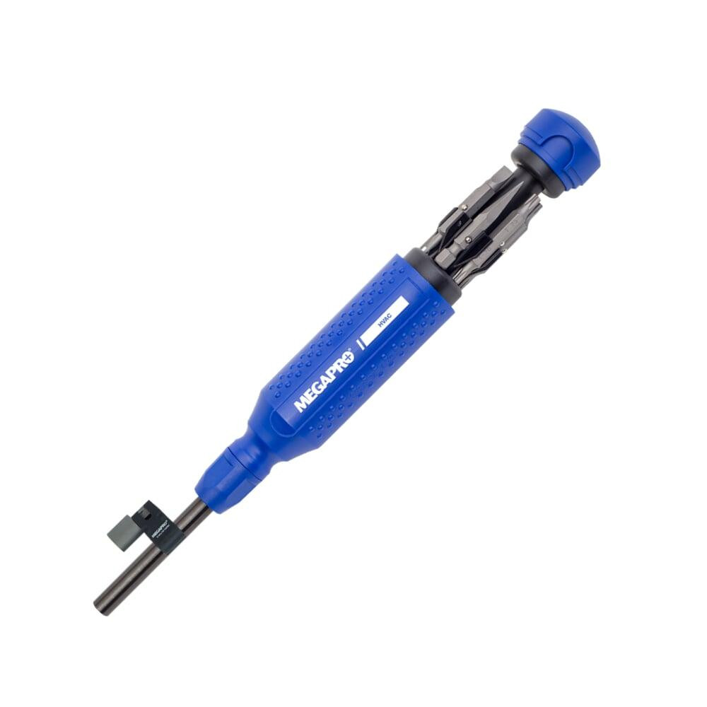 Megapro 151HVAC-CES 15-in-1 Multi-Bit Screwdriver, 1/4 in Drive, Flat, Hex, Phillips, Square Drive