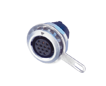 12 Pole Female Chassis Connector Panel Mount, Solder Contacts